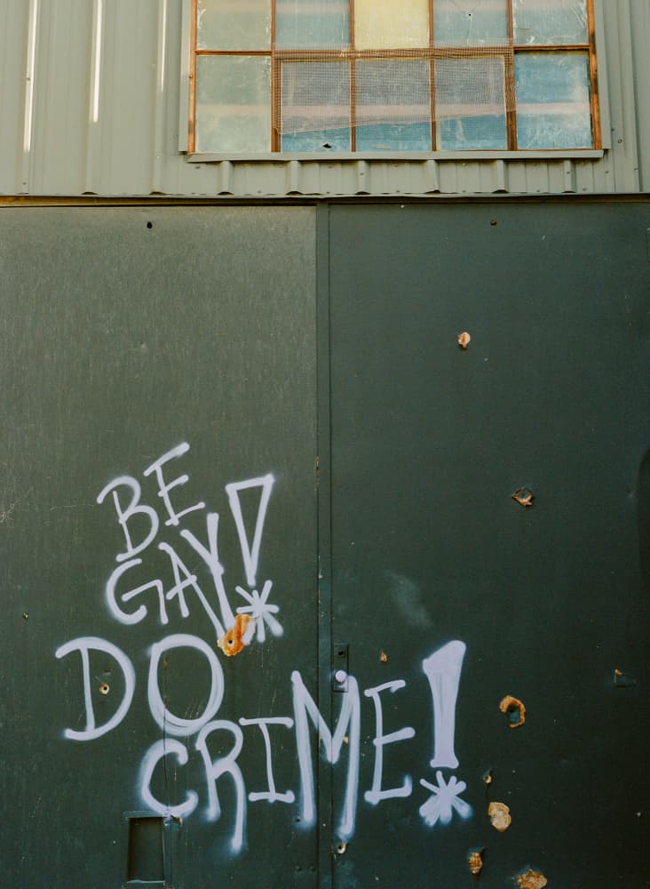 Gay Crime Street Art by Bethany Young — canvas wall art