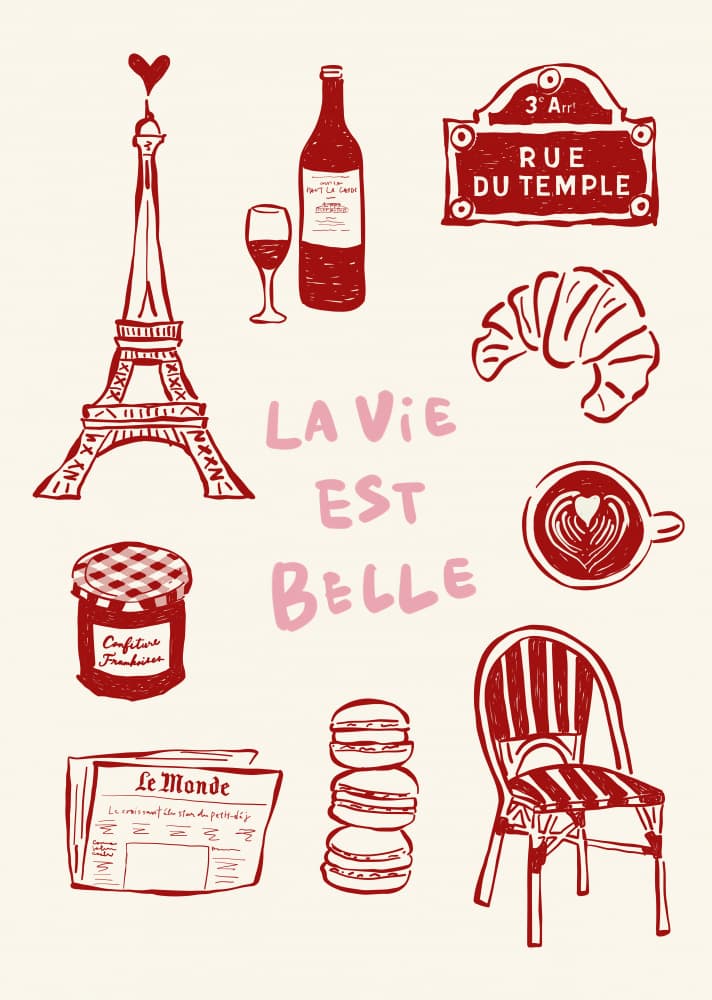 Paris La Vie Est Belle by Rio Soléy — canvas wall art