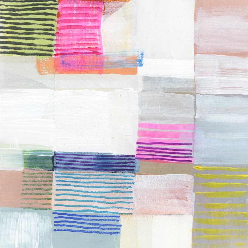 Colorful Block Grid by cartissi — canvas wall art