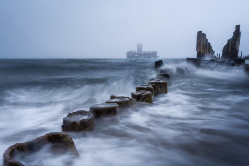Abandoned Sea Fortress by Gabriel Jakab — canvas wall art