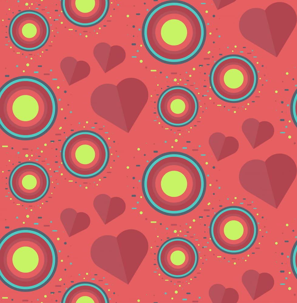 Playful Hearts Pattern by Marika Barsrsind — canvas wall art