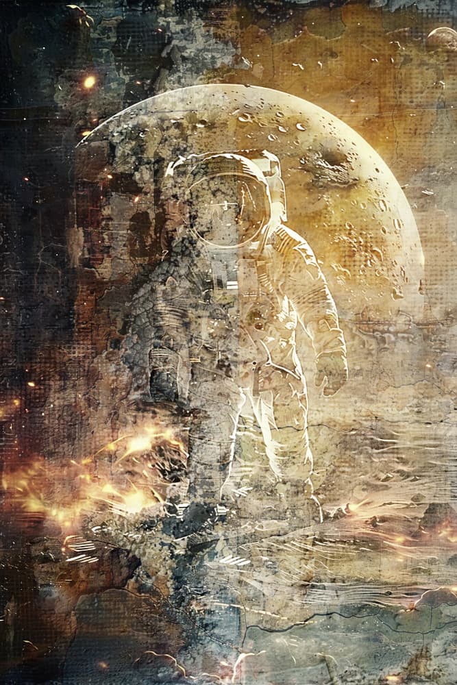 Astronaut Cosmic Odyssey by Rafal Kulik — canvas wall art