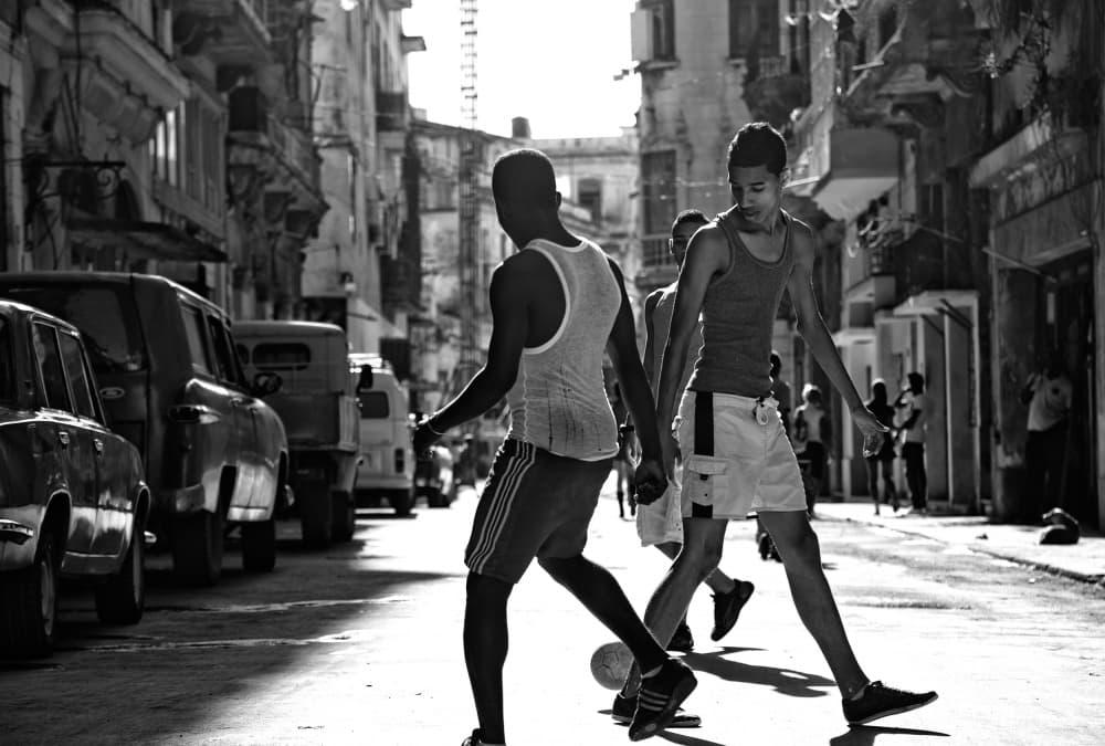 City dribblers by Lorenzo Grifantini — canvas wall art