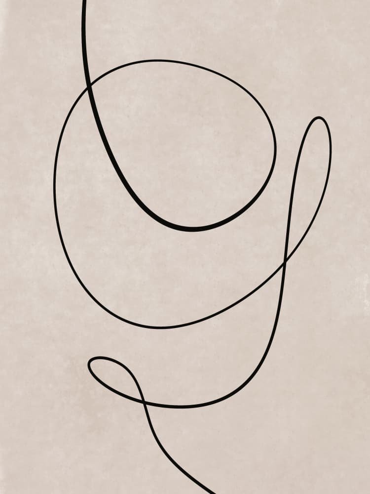Abstract Line Art by Little Dean — canvas wall art