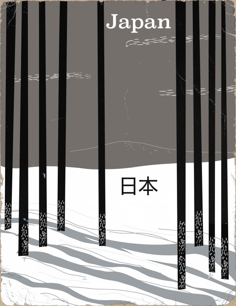 Japan Winter Forest by Nicholas — canvas wall art