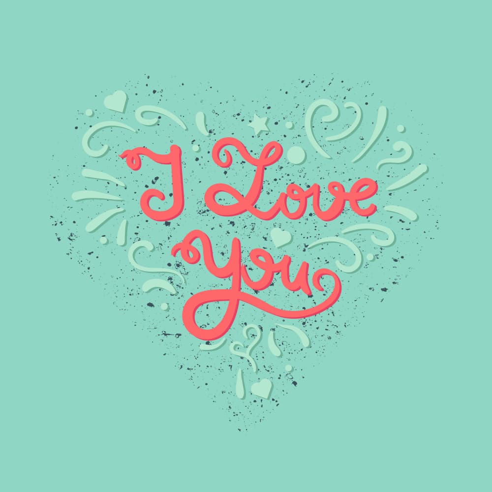 I Love You Heart Message by Marika Barsrsind — canvas wall art