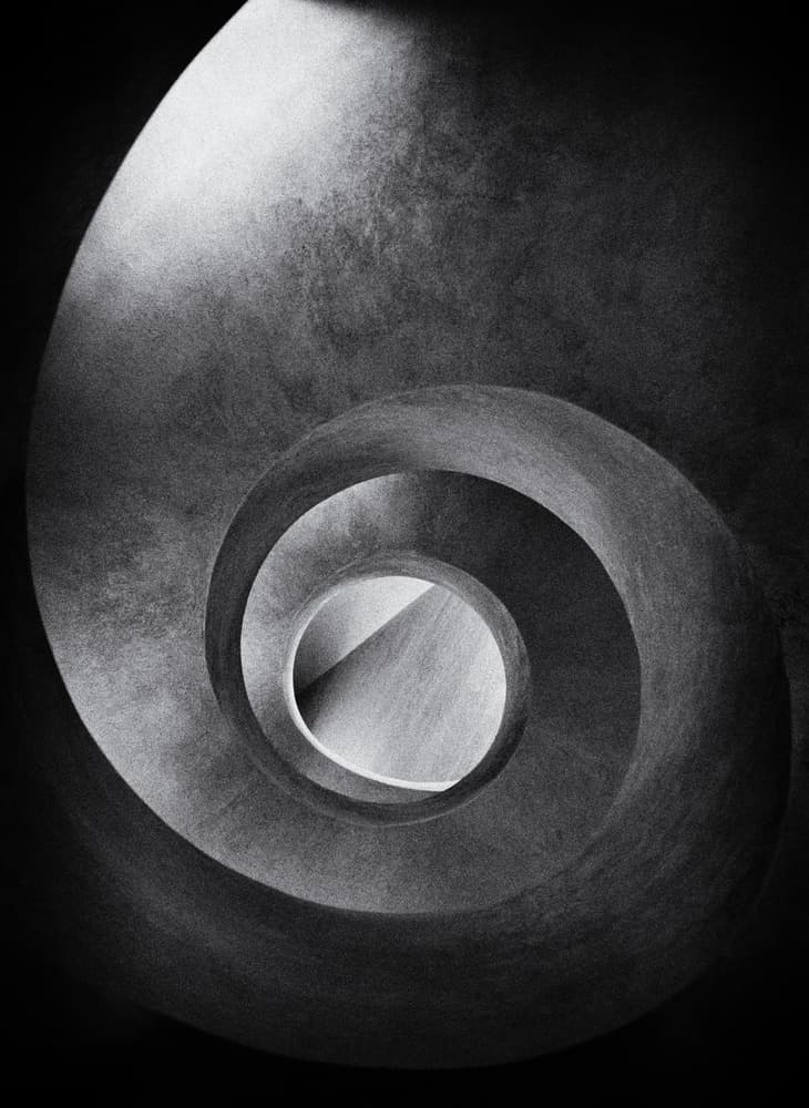 Modern Spiral Descent by Burghard Nitzschmann — canvas wall art