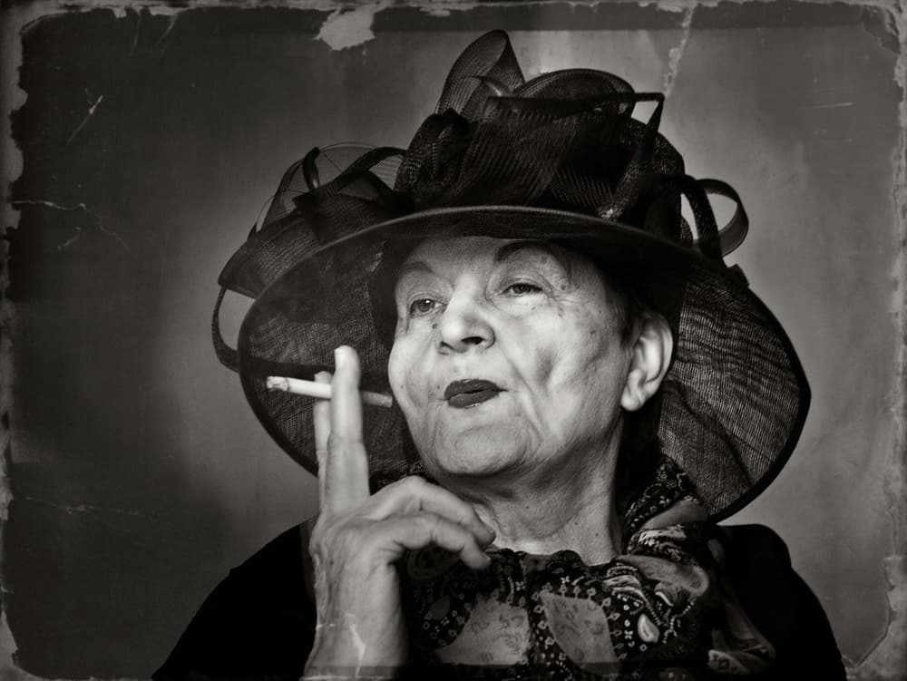Elegant Woman Smoking by Nicoleta Gabor — canvas wall art