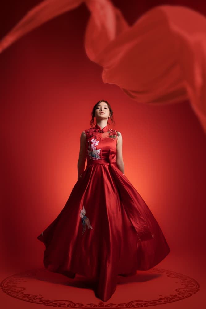 Traditional Red Gown by bonifasius wahyu adi f — canvas wall art
