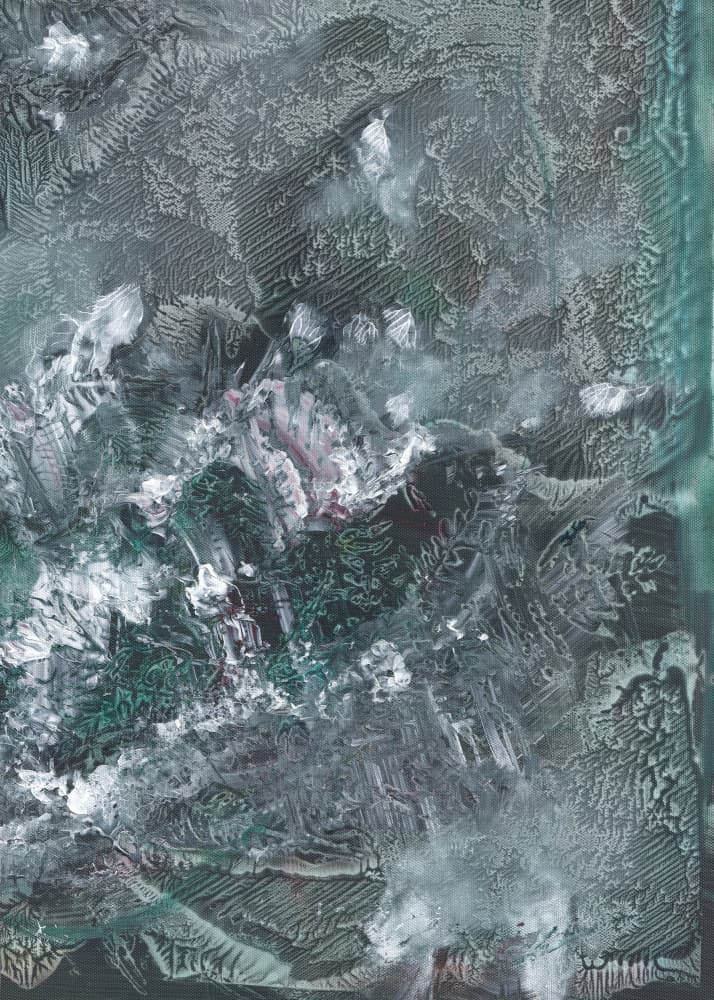 Frosted Winter Abstract by Maira Ribena — canvas wall art