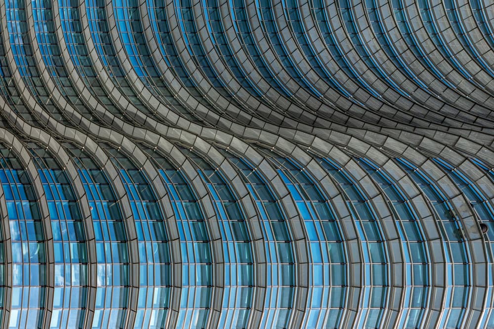 Wavy Glass Building by Wayne Pearson — canvas wall art