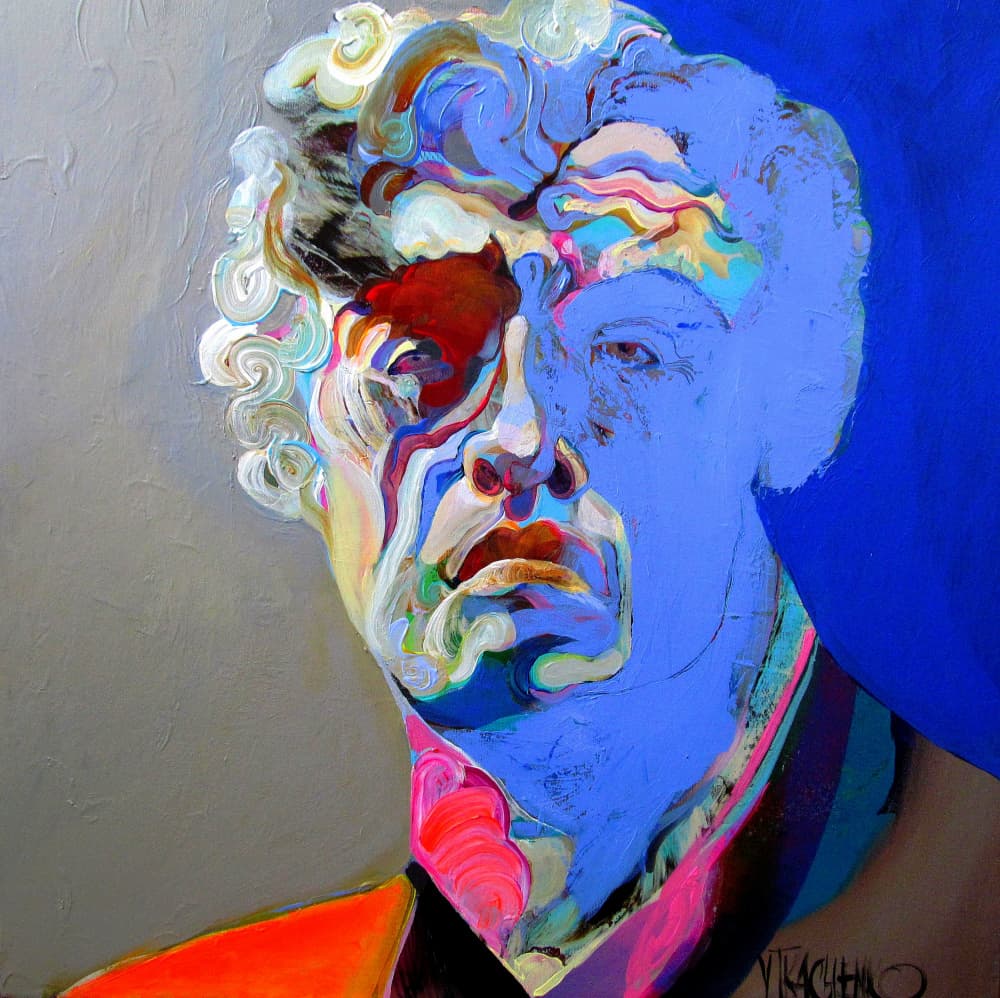 Vibrant David Portrait by Victor Tkachenko — canvas wall art