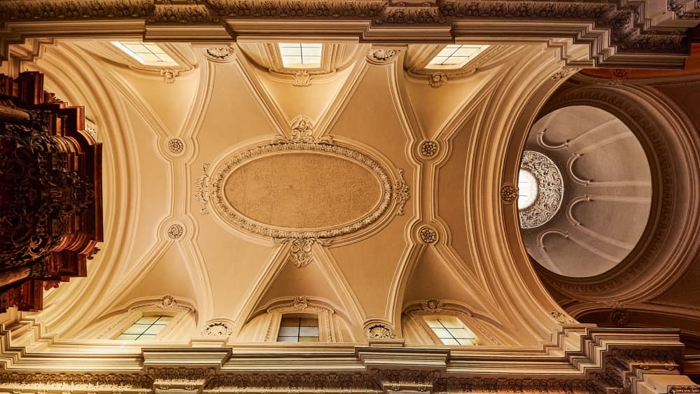 Grand Vaulted Ceiling by Valentin Borsan — canvas wall art
