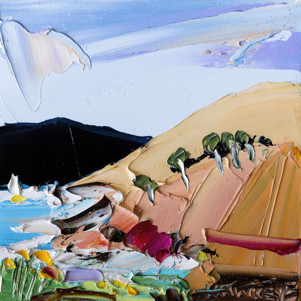 Vibrant Hillside Coast by Angela Hawkey — canvas wall art