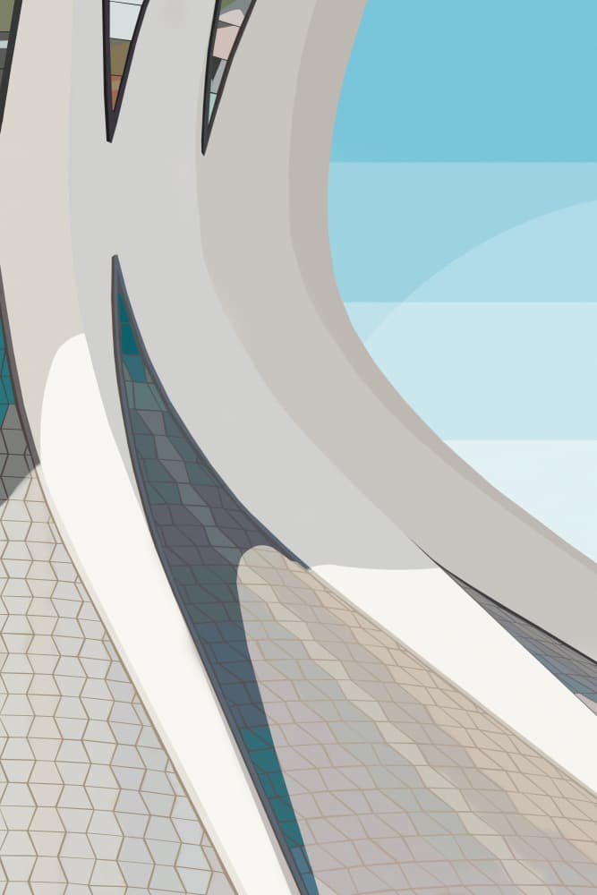 Modern Architectural Curves by Livia Frigo — canvas wall art