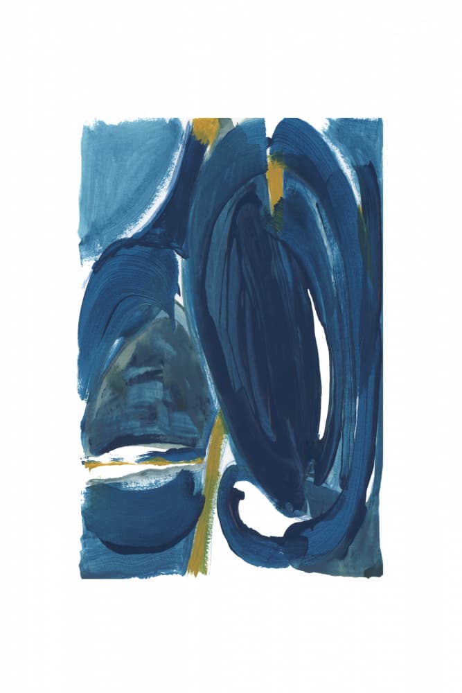 Abstract Blue Gold by cartissi — canvas wall art