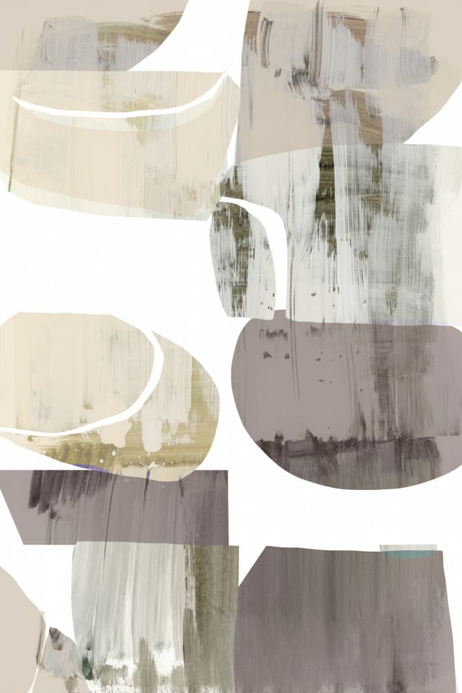 Muted Organic Abstract Shapes by cartissi — canvas wall art
