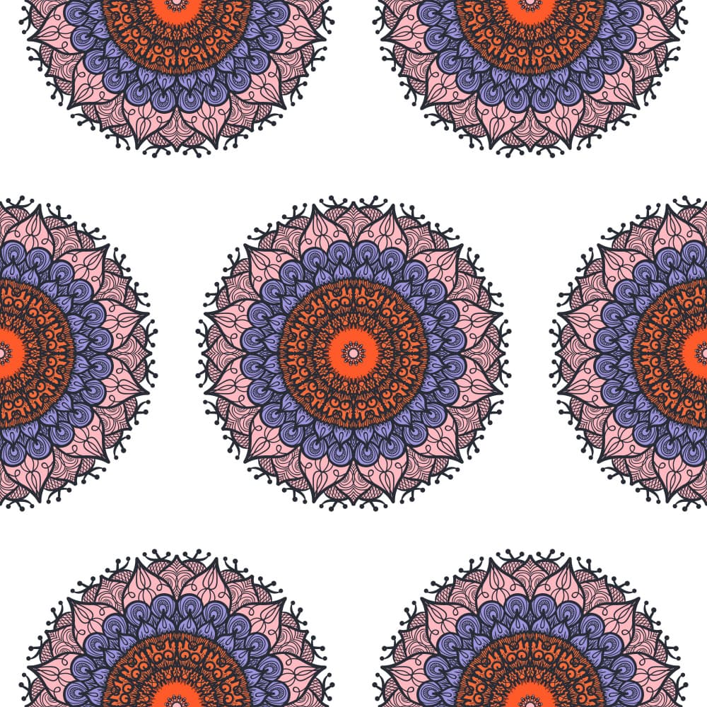 Vibrant Mandala Pattern by Marika Barsrsind — canvas wall art