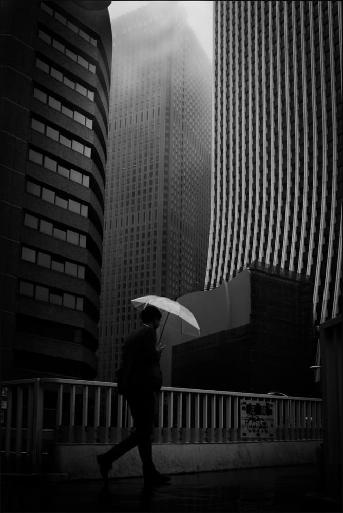 Rainy City Umbrella Walk by Yasuhiro Takachi — canvas wall art