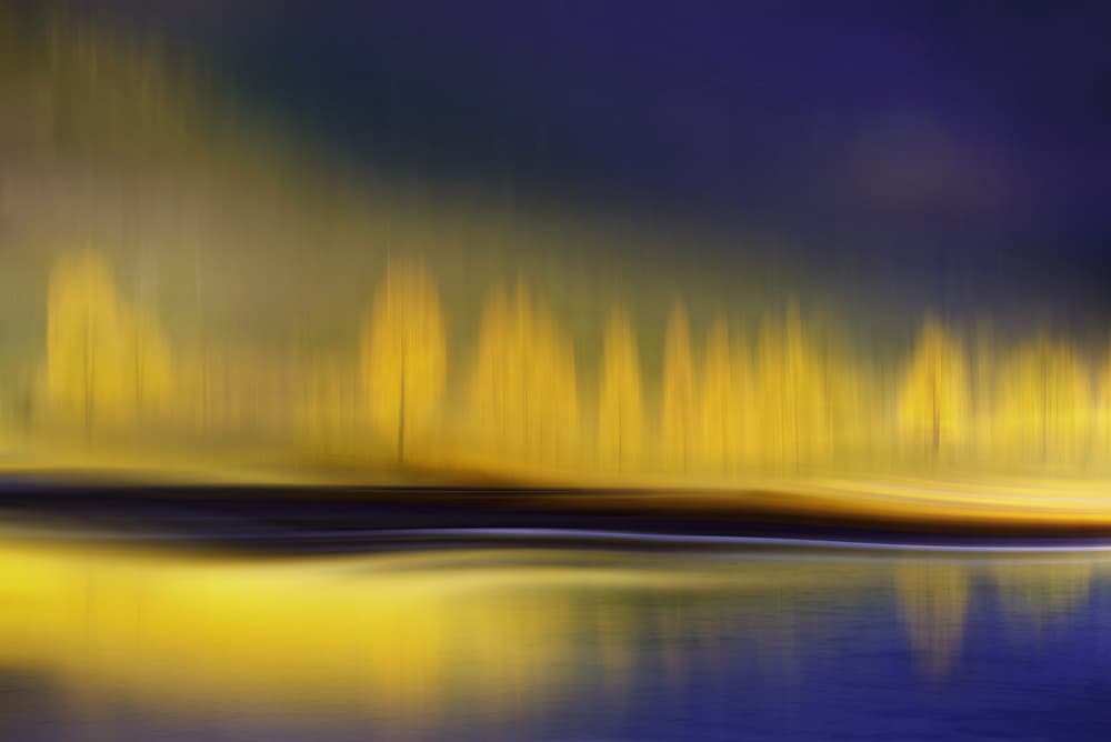 Golden Dusk Reflection by Heidi Westum — canvas wall art