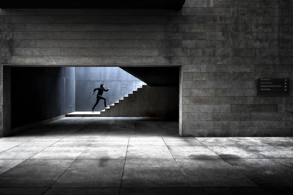 Dynamic Concrete Ascent by Jorge Pimenta — canvas wall art