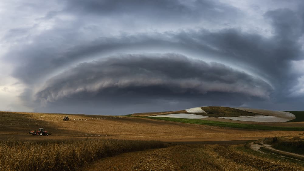 Storm Over Golden Fields by Stéphane Pecqueux — canvas wall art