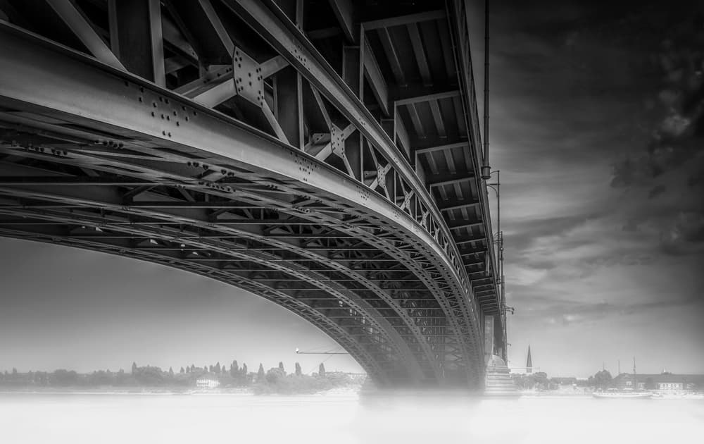 Arches Over Misty River by Ole Moberg Steffensen — canvas wall art