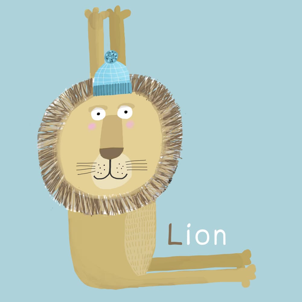 Playful Lion L by Carla Daly — canvas wall art