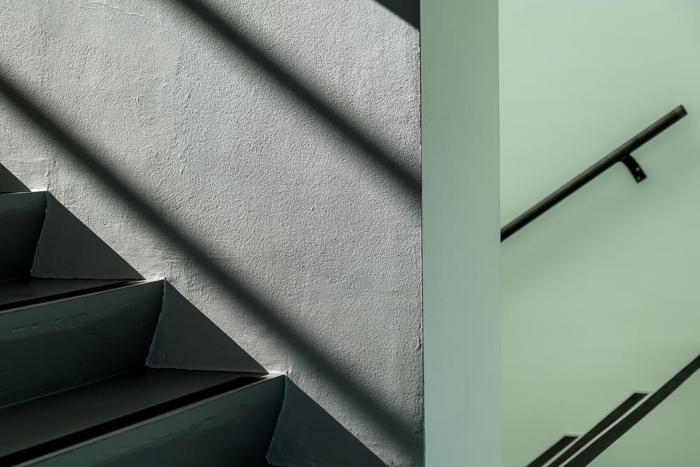 Geometric Staircase Shadows by Lus Joosten — canvas wall art