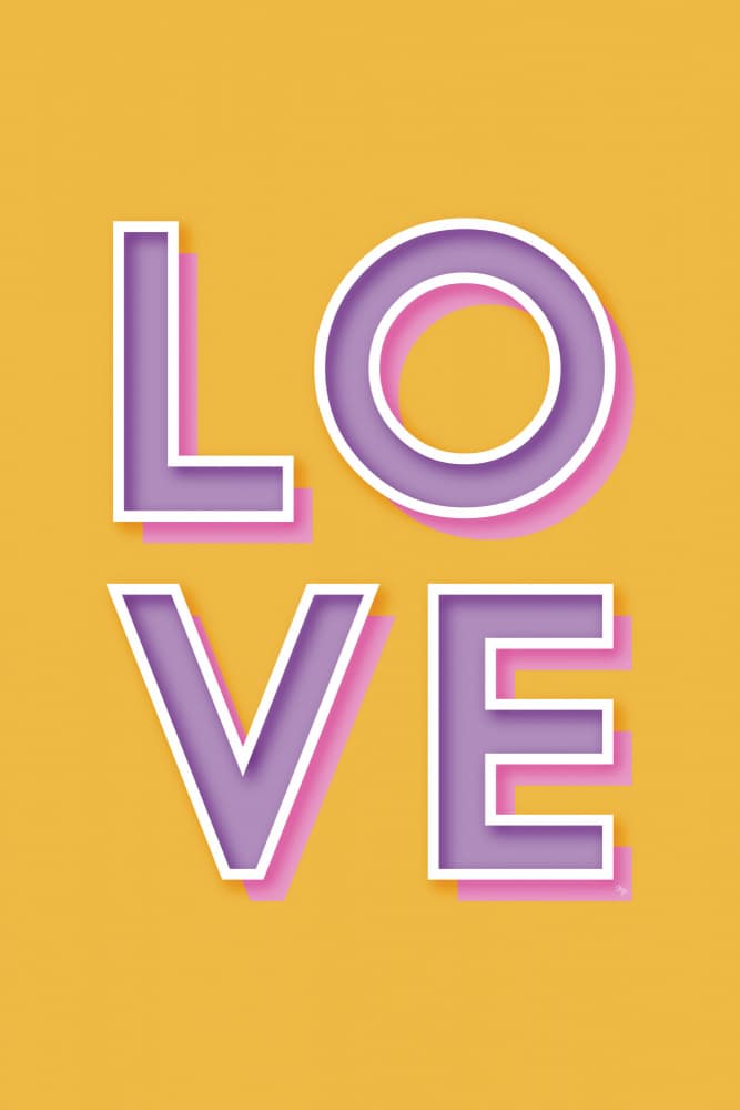 Modern Love Typography by Martina — canvas wall art