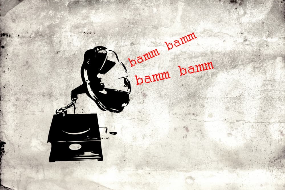 Grunge Gramophone Sound by Rafal Kulik — canvas wall art