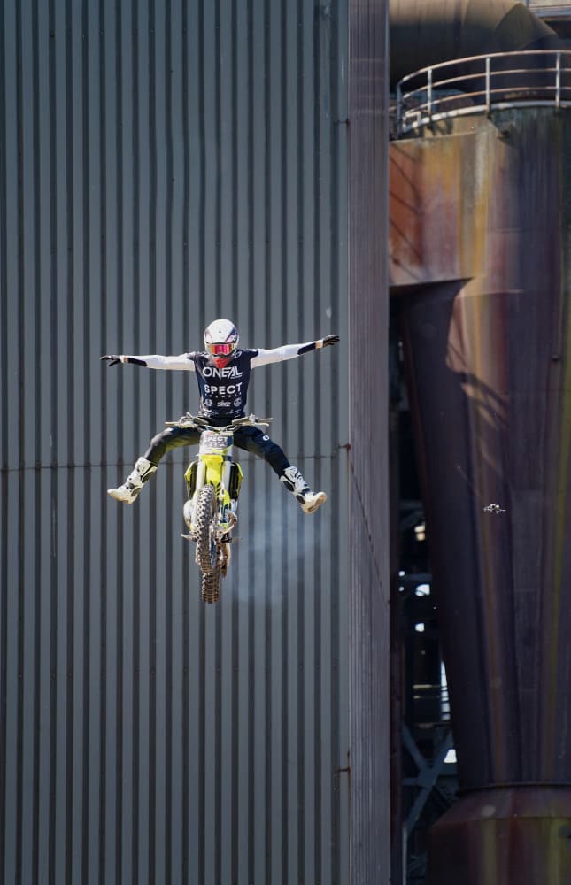 High Flying Dirt Bike by Erhard Batzdorf — canvas wall art
