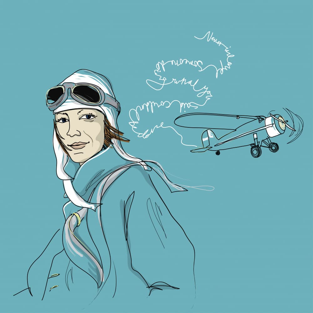 Vintage Aviator Soars by Christina Heitmann — canvas wall art