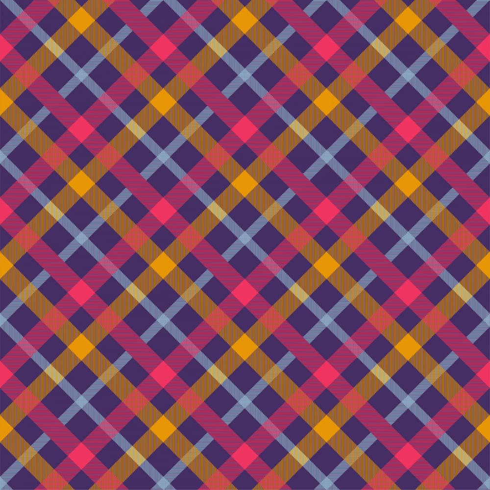 Colorful Plaid Pattern by Marika Barsrsind — canvas wall art