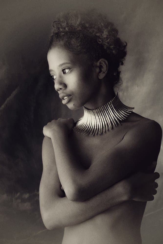 Thoughtful Gaze Necklace by Jan Slotboom — canvas wall art