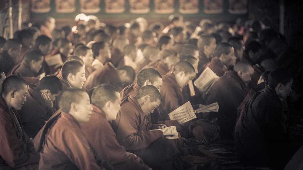 Quiet Spiritual Study by qiye — canvas wall art