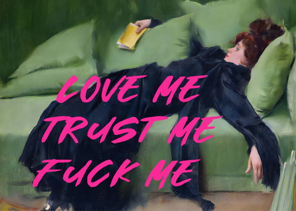 Love Me Trust Me Fuck Me by The Art Concept — canvas wall art
