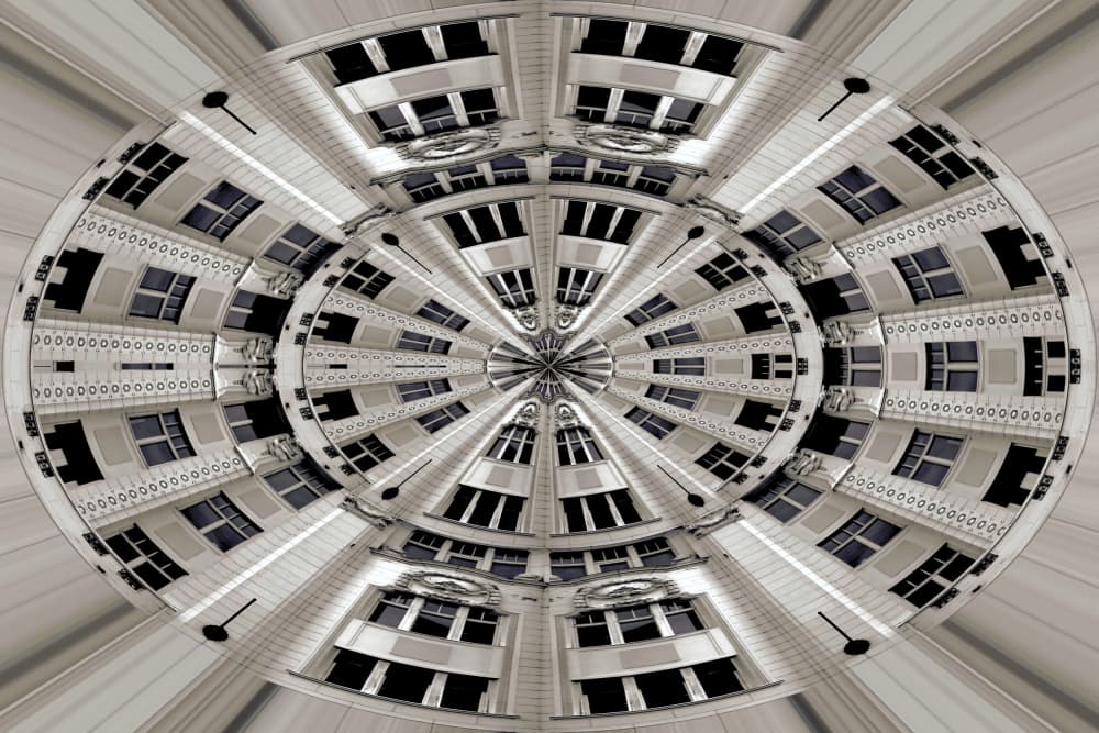 Modern Facade Kaleidoscope by Miro Susta — canvas wall art