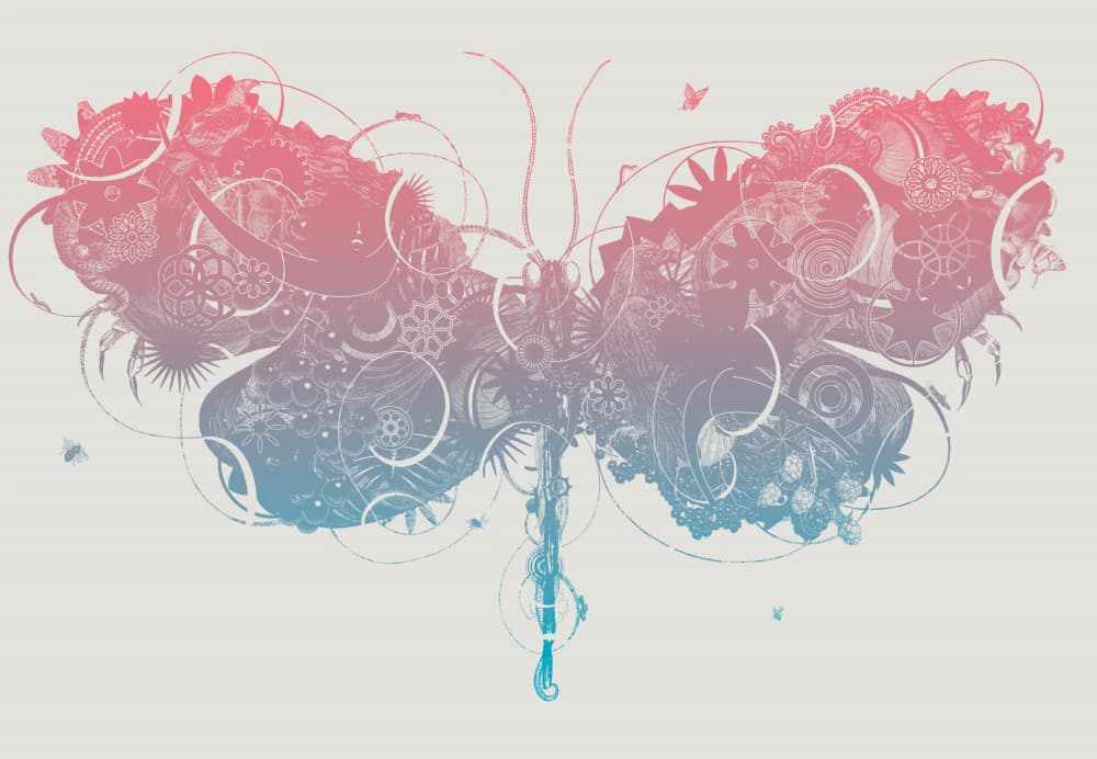 Ornate Mechanical Butterfly by Jaco Putker — canvas wall art