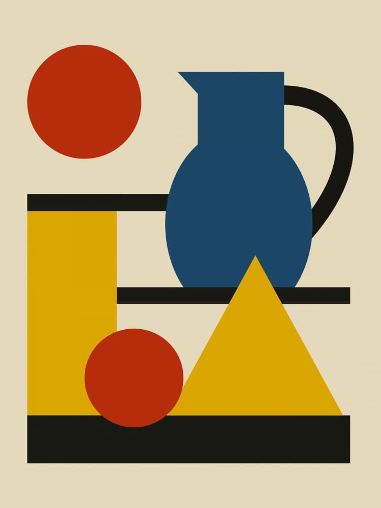 Abstract Geometric Still Life by Little Dean — canvas wall art