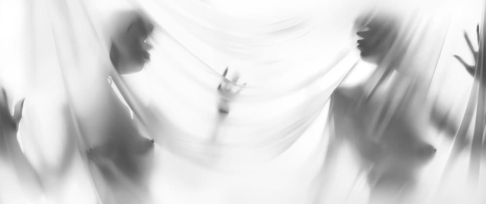 Sensual Veiled Figures by Sebastian Kisworo — canvas wall art