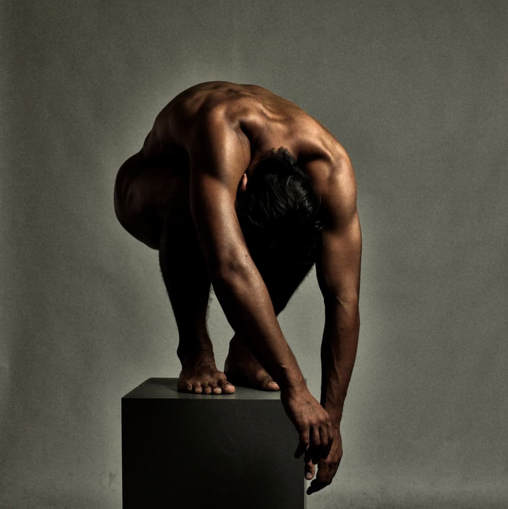 Crouching Male Form by Jaap de Jonge — canvas wall art