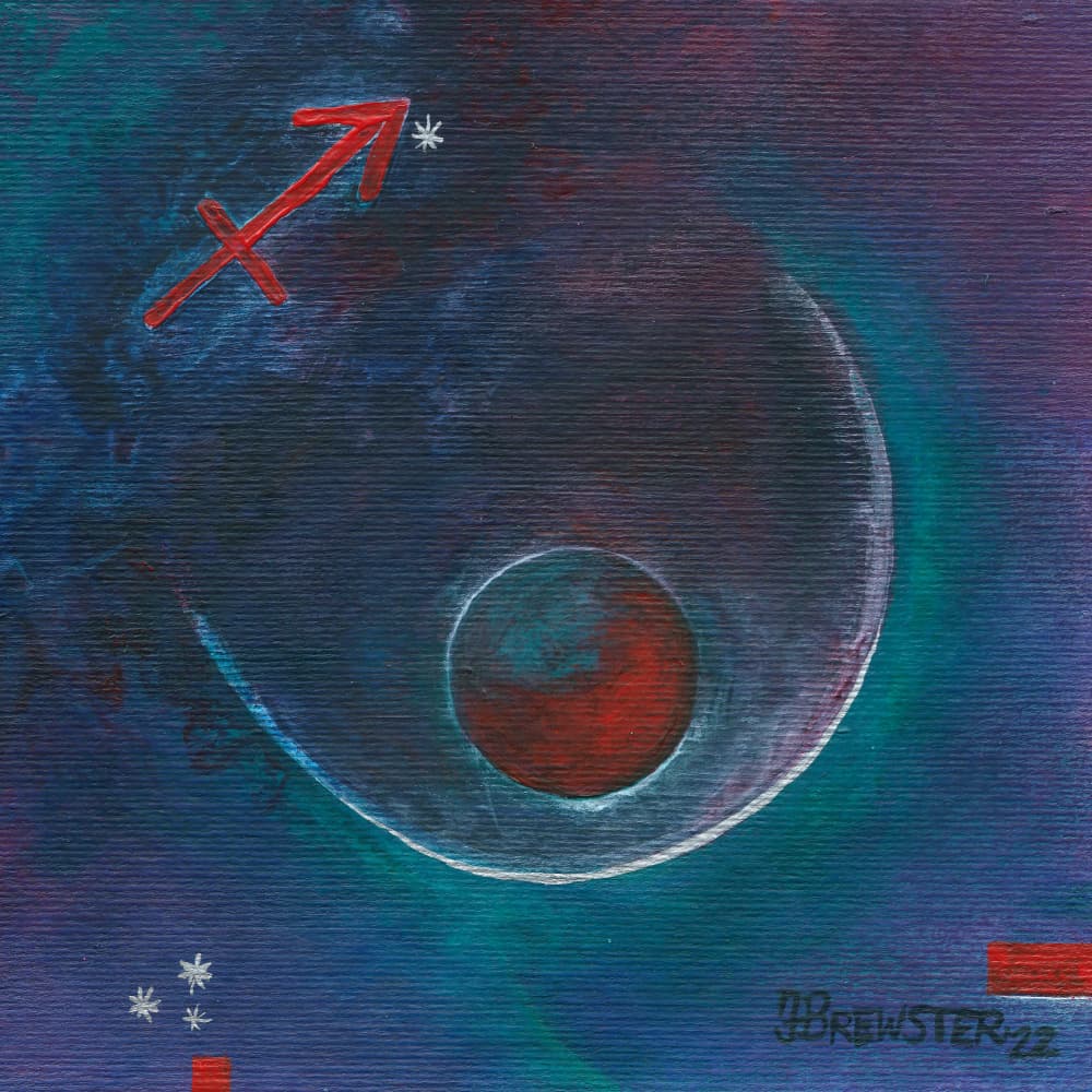 Zodiac Sagittarius by Janine Brewster — canvas wall art