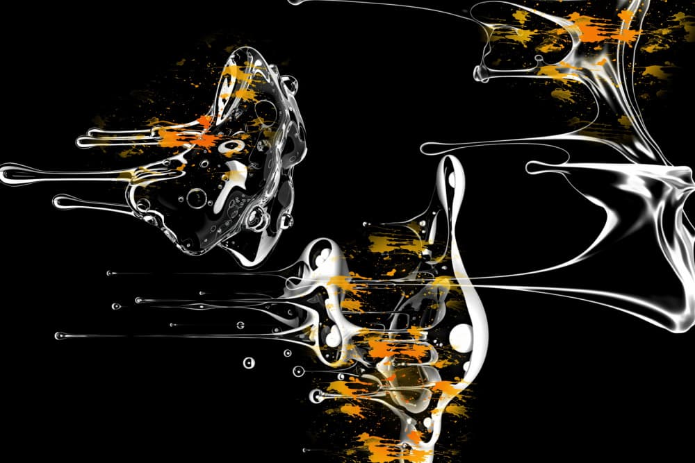 Dynamic Liquid Splashes by Rafal Kulik — canvas wall art