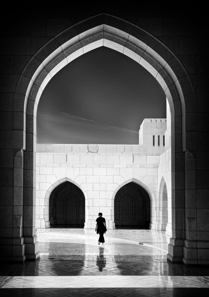 Monochrome Archway Reflections by Izidor Gasperlin — canvas wall art