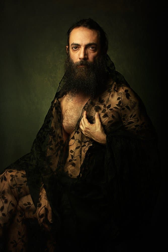 Mysterious Bearded Man by Mehdi Mokhtari — canvas wall art