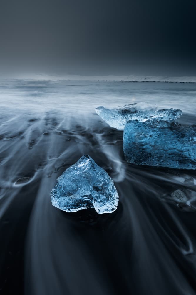 Blue Ice Beach by Bingo Z — canvas wall art