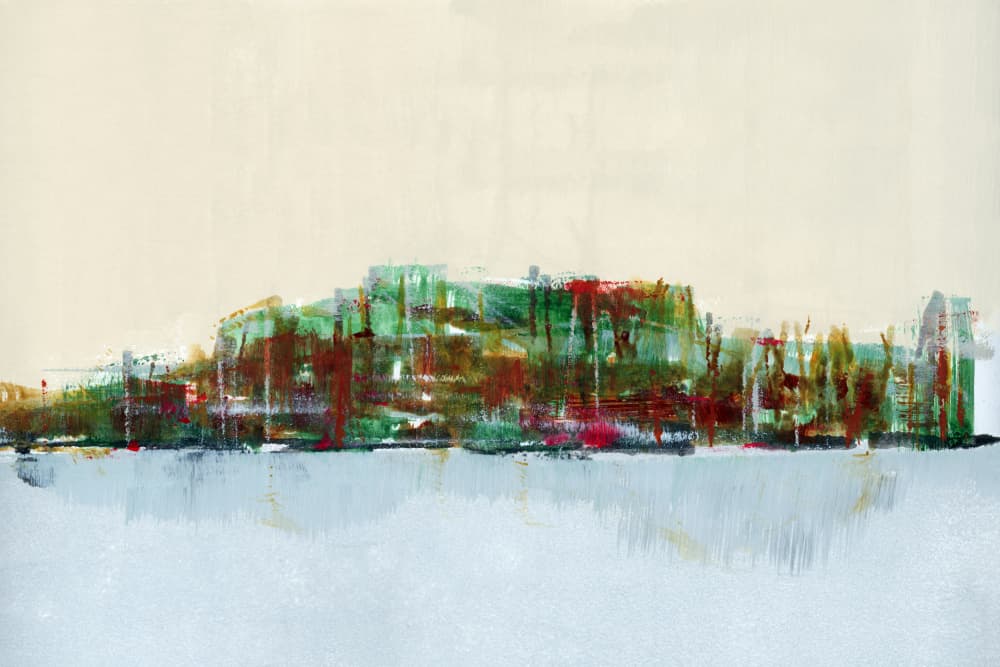 Vibrant City Reflection by cartissi — canvas wall art