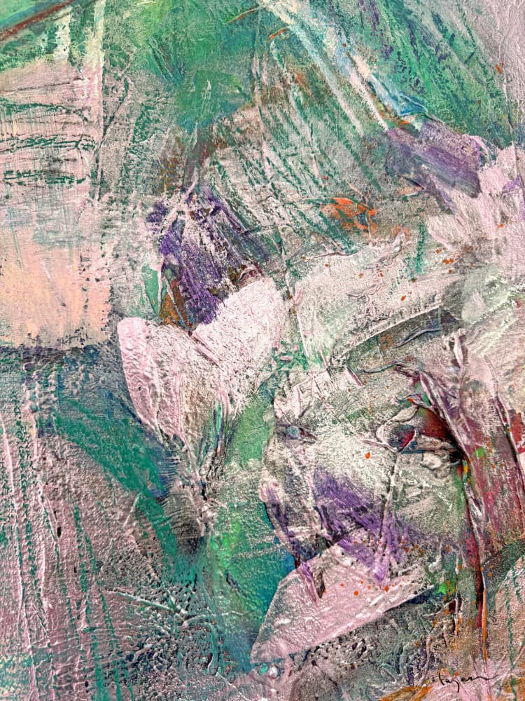 Textured Green Geode by Dorothy Fagan — canvas wall art