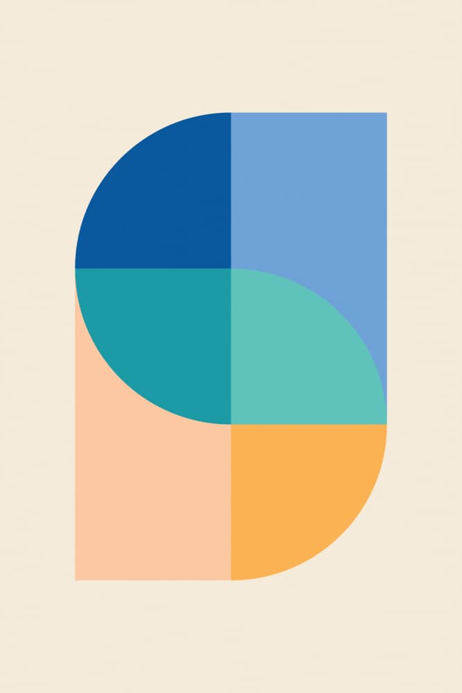 Curved Color Fields by Pictufy Studio — canvas wall art